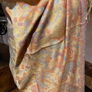 Vintage butterfly brocade pashmina shawl scarf